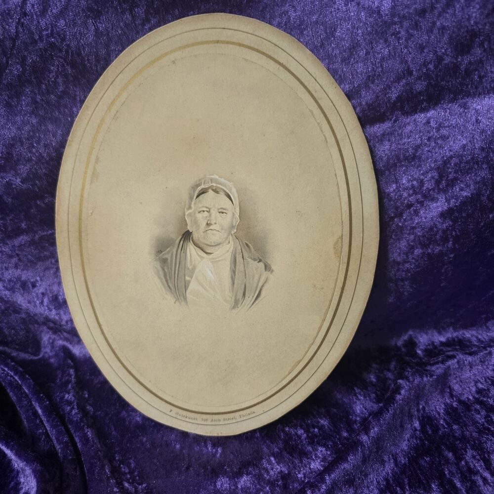1860s Identified Victorian Albumen Photograph Ann Grieson Reading PA F Gutekunst